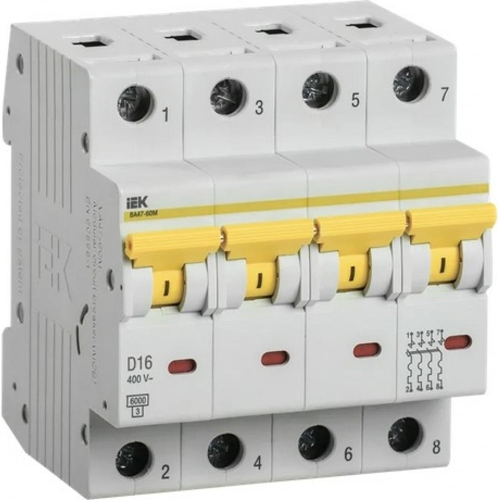 Автоматический выключатель IEK - MVA31-4-016-D