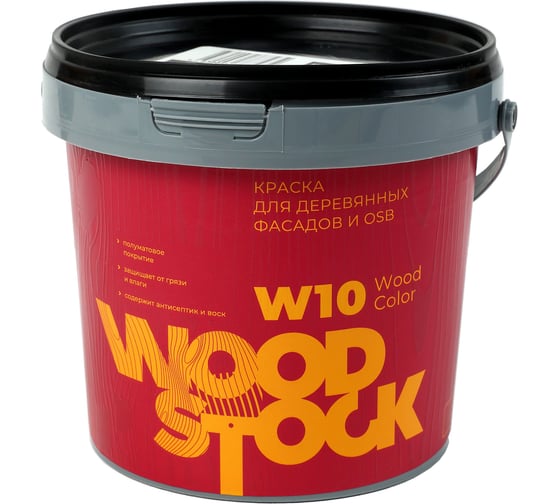 Изображение товара Краска для деревянных фасадов и OSB Woodstock W-10 Wood Color 1,2 кг ТД000005955