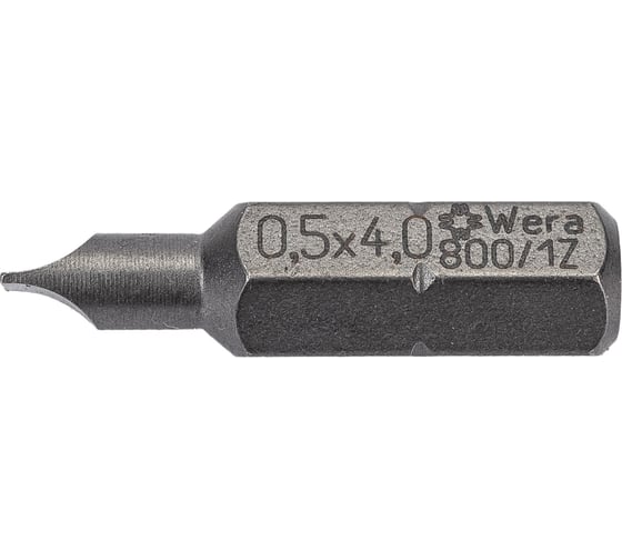 Изображение товара Бита 800/1 Z SL (SL0.5х4х25 мм; 1/4"; C6.3) WERA WE-072050