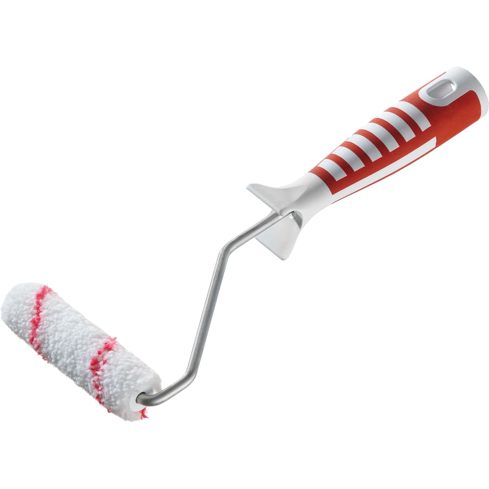 Изображение товара Валик для водных красок Акор, ролик-мини 110 мм, полиэстер 12 мм, кронштейн 6 мм, ручка двухкомпонентная, Профи 513 30 110