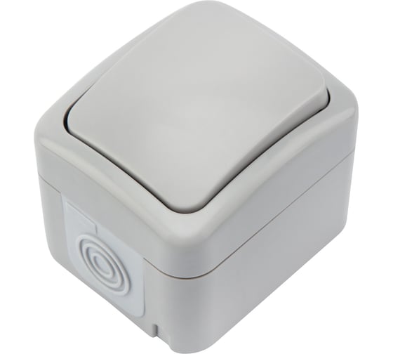 Изображение товара Проходной накладной выключатель KRANZ IP54 серый KR-78-0837