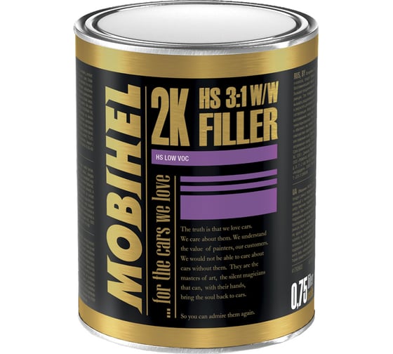 Изображение товара Грунт-наполнитель MOBIHEL 2К HS 3:1 W/W LOW VOC, 0.75 л 47843502