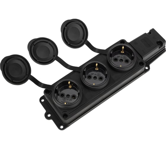 Изображение товара Трехместная штепсельная розетка PROCONNECT влагозащищенная 111-113-4