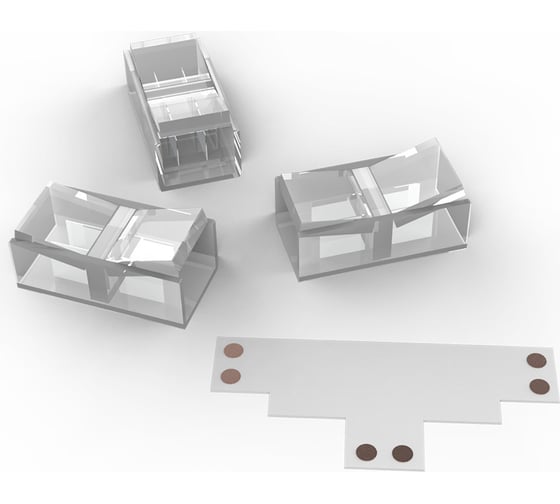 Изображение товара Набор коннекторов Gauss Basic: Т-образный коннектор, 3 клипсы, 8-10 мм, IP20 BT400