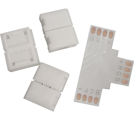 Изображение товара Набор коннекторов Gauss Basic для LED-ленты Т-образный RGB3014/5050/5060/5630 12V 10mm IP20 BT430