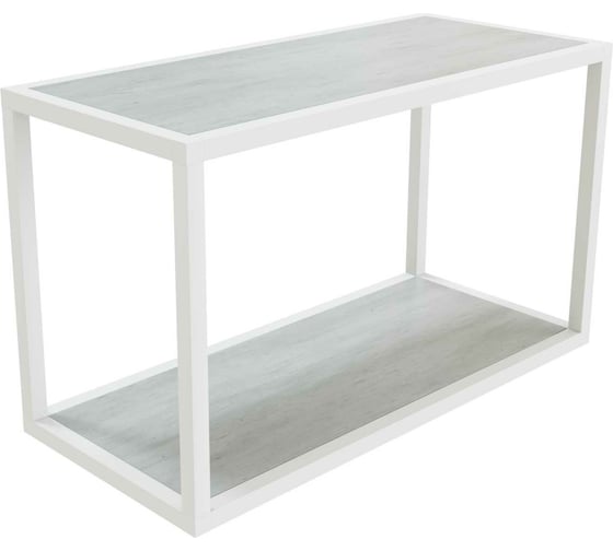 Изображение товара Навесная полка НАЙДИ с ЛДСП 600, белый муар, метрополитан грей LSH60-5302