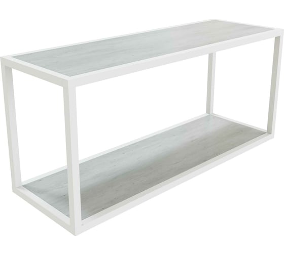 Изображение товара Навесная полка НАЙДИ с ЛДСП 800, белый муар, метрополитан грей LSH80-5302