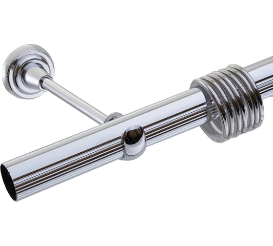 Изображение товара Карниз Peora DIY 28 мм в коробе, одинарный, открытый кронштейн 200 хром глянец 2.0 U Универсальная 57787