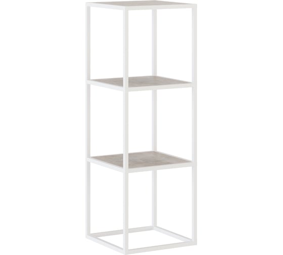 Изображение товара Стеллаж НАЙДИ 3, 400x400x1164 мм, белый муар, ЛДСП дуб сонома LS3-533025