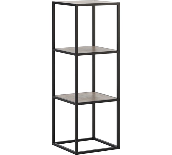 Изображение товара Стеллаж НАЙДИ 3, 400x400x1164 мм, черный муар, ЛДСП дуб сонома LS3-553025