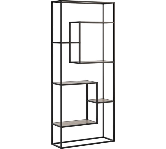 Изображение товара Книжный стеллаж НАЙДИ черный муар, ЛДСП дуб сонома LSK-553025