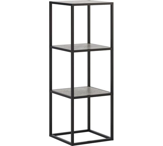 Изображение товара Стеллаж НАЙДИ 3, 400x400x1164 мм, черный муар, ЛДСП метрополитан грей LS3-5502
