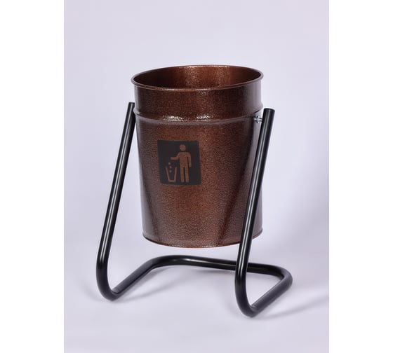 Изображение товара Металлическая урна ПРОФМЕТСТИЛЬ коричневая 405