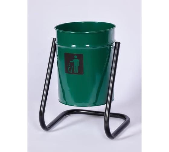 Изображение товара Урна уличная ПРОФМЕТСТИЛЬ зеленая (Арт.) 398