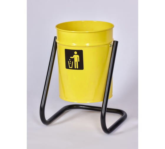 Изображение товара Уличная урна ПРОФМЕТСТИЛЬ желтая 401
