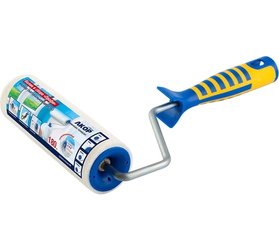 Изображение товара Валик Профи АКОР L180 мм d8 мм, велюр-шерсть, 2к ручка 4607044331259