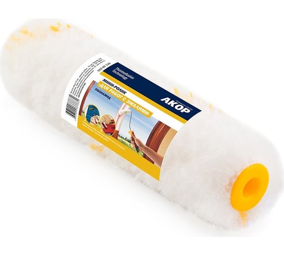 Изображение товара Мини-ролик АКОР Эмали - 150 мм, ворс 12 мм 4607044337848