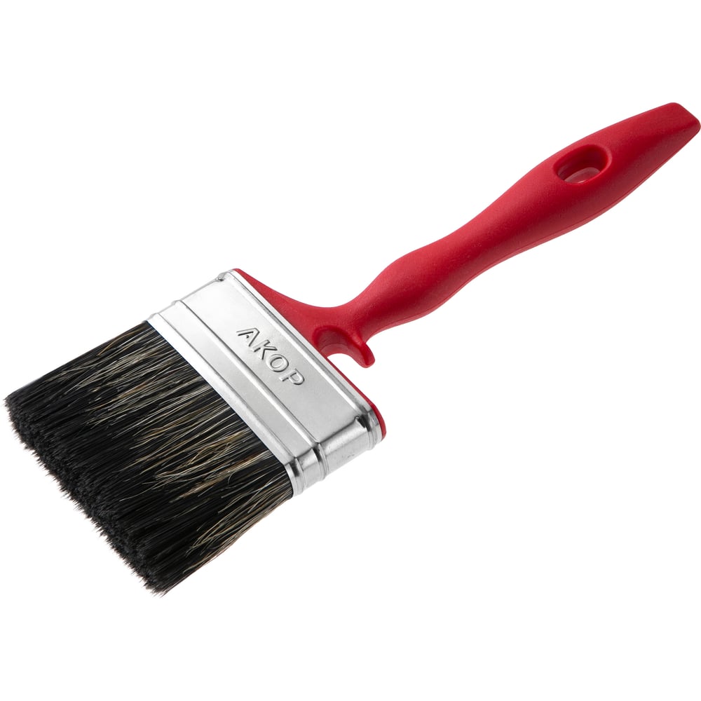 Изображение товара Флейцевая кисть для краски АКОР 75 мм, профессиональная, водные ЛКМ