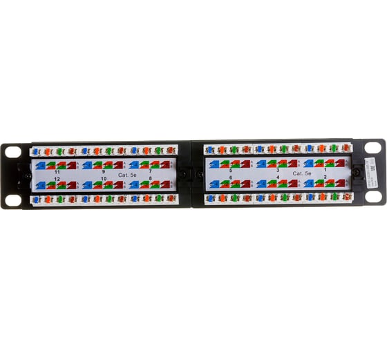 Изображение товара Патч-панель ITK 1U кат.5E UTP 12 портов 10" Dual IDC PP12-1UC5EU-D05-10