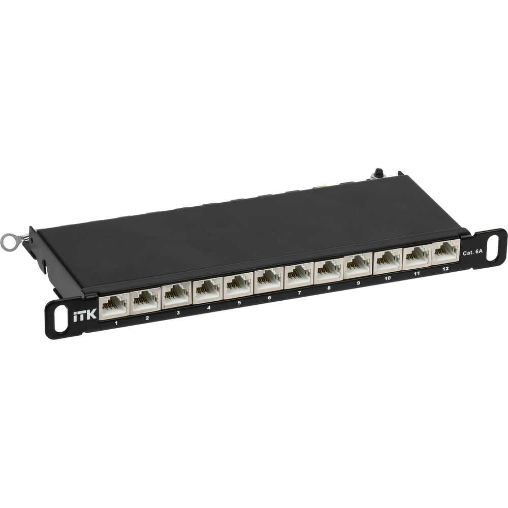 Патч-панель ITK 0,5U кат.6A STP 12 портов 10" Dual IDC PP12-D05UC6AS-D05-10