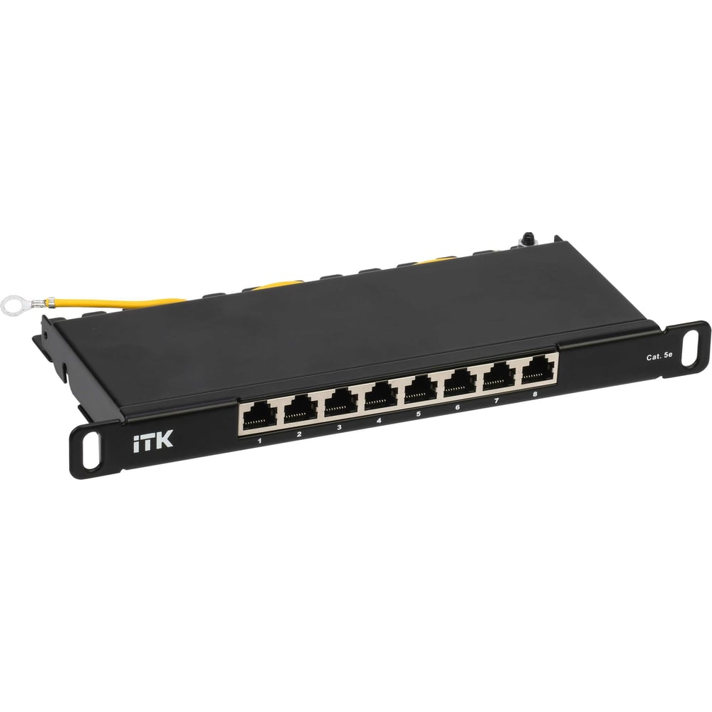 Патч-панель ITK 0,5U кат.5E STP 8 портов 10" Dual IDC PP08-D05UC5ES-D05-10