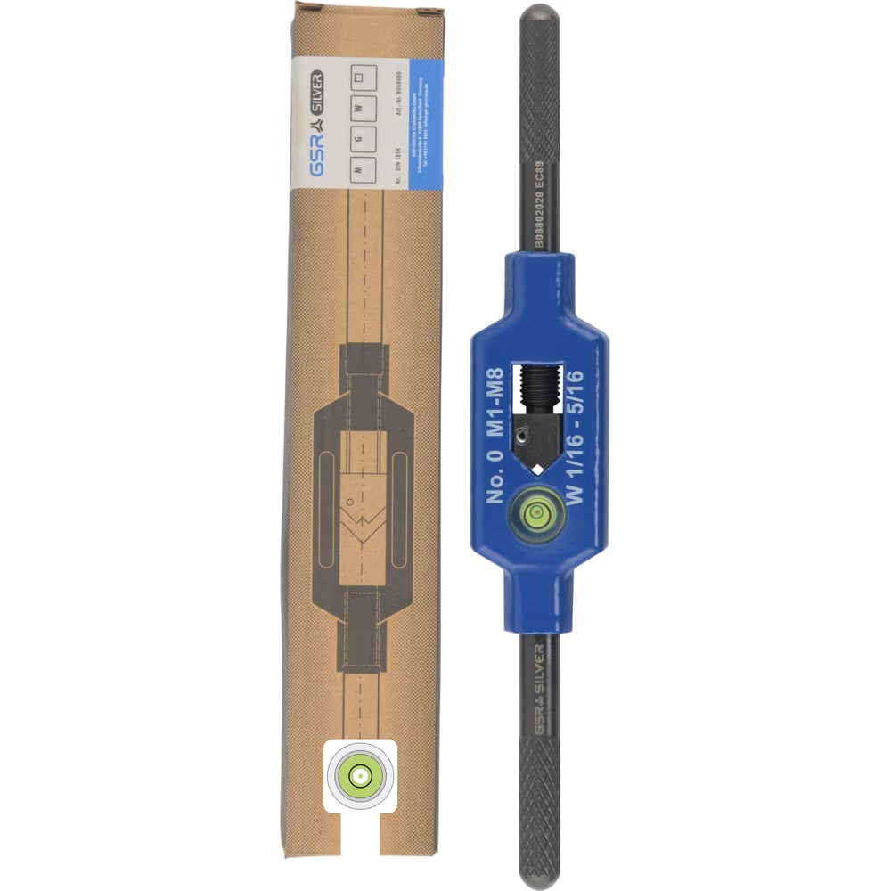 Изображение товара Метчикодержатель GSR DIN 1814 Nr 0 M 1-8 Silver L-130 мм профессиональный