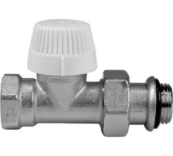 Изображение товара Вентиль для радиатора Honeywell Home 1/2 прямой, под термоголовку, никелированная латунь, с резиновой прокладкой, Kvs 1.85 V320DSLGB15