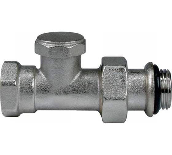 Изображение товара Вентиль для радиатора Honeywell Home 1/2 нар, прямой, нижний, никелированная латунь, с резиновой прокладкой V340D015