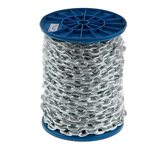 Изображение товара Сварная короткозвенная цепь КРЕП-КОМП нержавейка А2, DIN 766, м2, 50 м цкн2