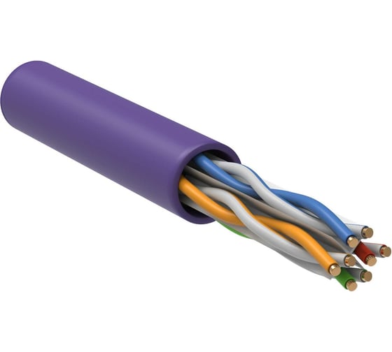 Изображение товара Витая пара IEK ITK  U/UTP кат.6 4x2х23AWG LSZH фиолетовый 305м LC1-C604-126