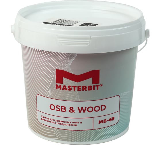Изображение товара Краска для OSB и деревянных поверхностей МАСТЕРБИТ МБ-68 1.2 кг ТД000005962