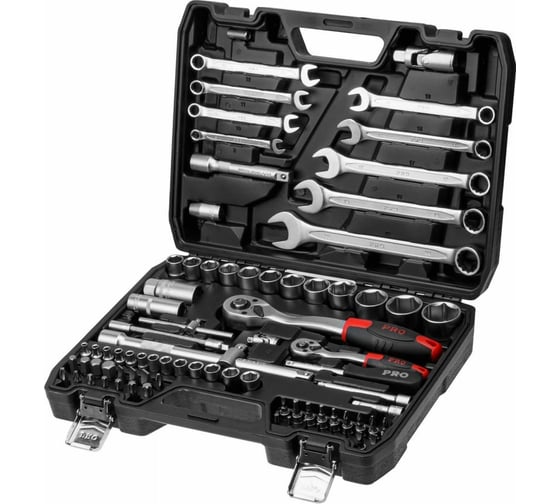 Изображение товара Набор инструментов STARTUL 1/4 , 1/2 6 граней 82 предмета PRO Stuttgart PRO-082S