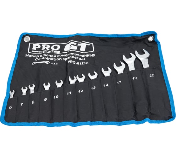 Изображение товара Набор комбинированных ключей STARTUL 6-22 мм 12 предмета PRO GT PRO-81212