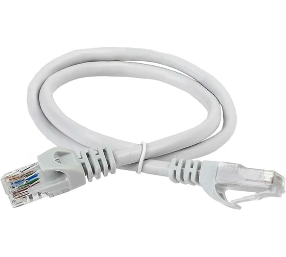 Изображение товара Коммутационный шнур ITK кат. 6 UTP PVC 7м серый PC01-C6U-7M