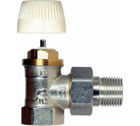 Изображение товара Вентиль для радиатора Honeywell Home 3/4 угловой, под термоголовку, никелированная латунь, конус, Kvs 0.72 V2000EVS20