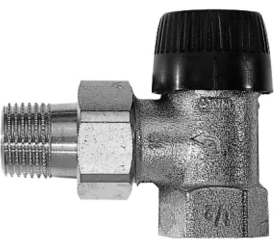 Изображение товара Вентиль для радиатора Honeywell Home 3/4 угловой, под термоголовку, никелированная латунь, конус, Kvs 0.62 V2000EBB20