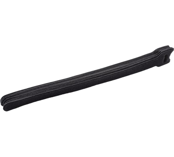 Изображение товара Стяжка-липучка NIKOMAX с мягкой пряжкой, 240x16 мм, черная, 10 шт. NMC-CTV240-16-SB-BK-10