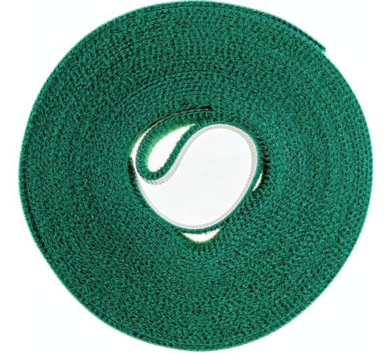 Изображение товара Стяжка-липучка NIKOMAX нарезаемая, в рулоне 5 м, ширина 25 мм, зеленая NMC-CTV05M-25-RL-GN