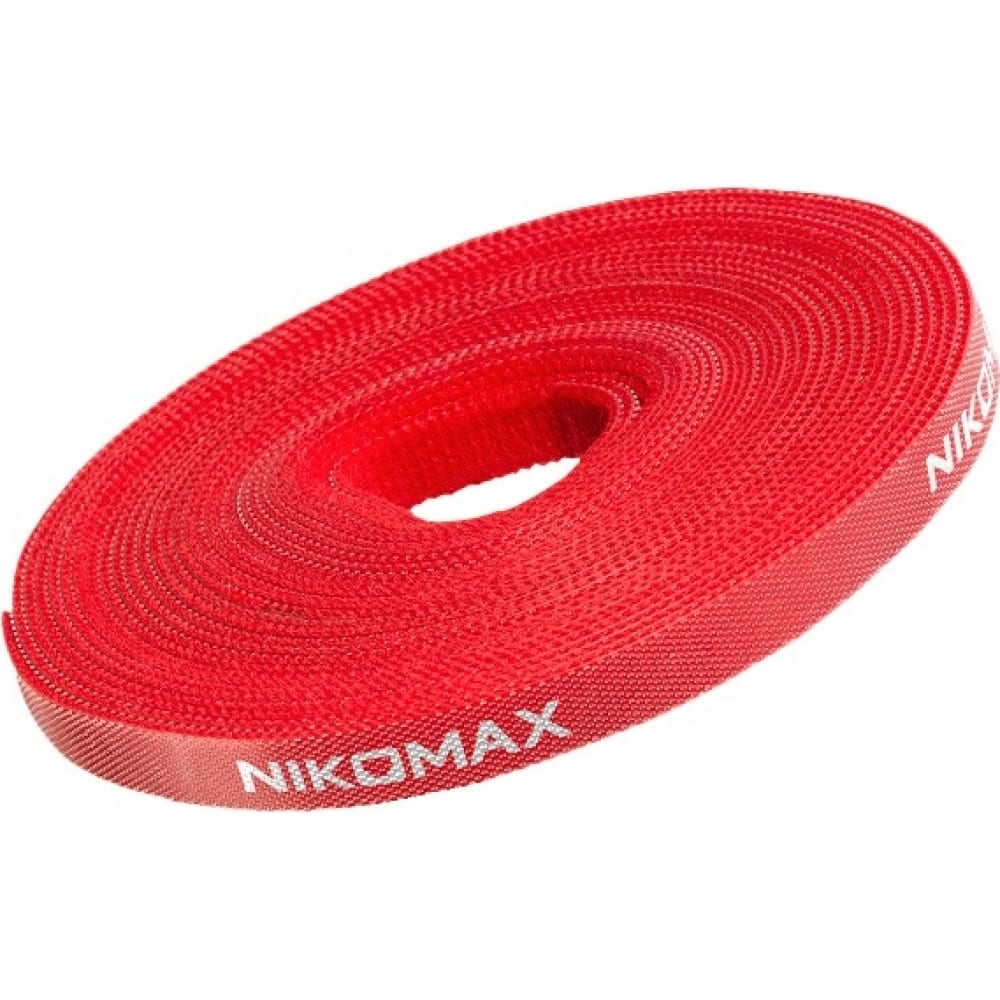 Купить Нарезаемая стяжка-липучка NIKOMAX, NMC-CTV05M-09-RL-RD, лента-липучка, красный