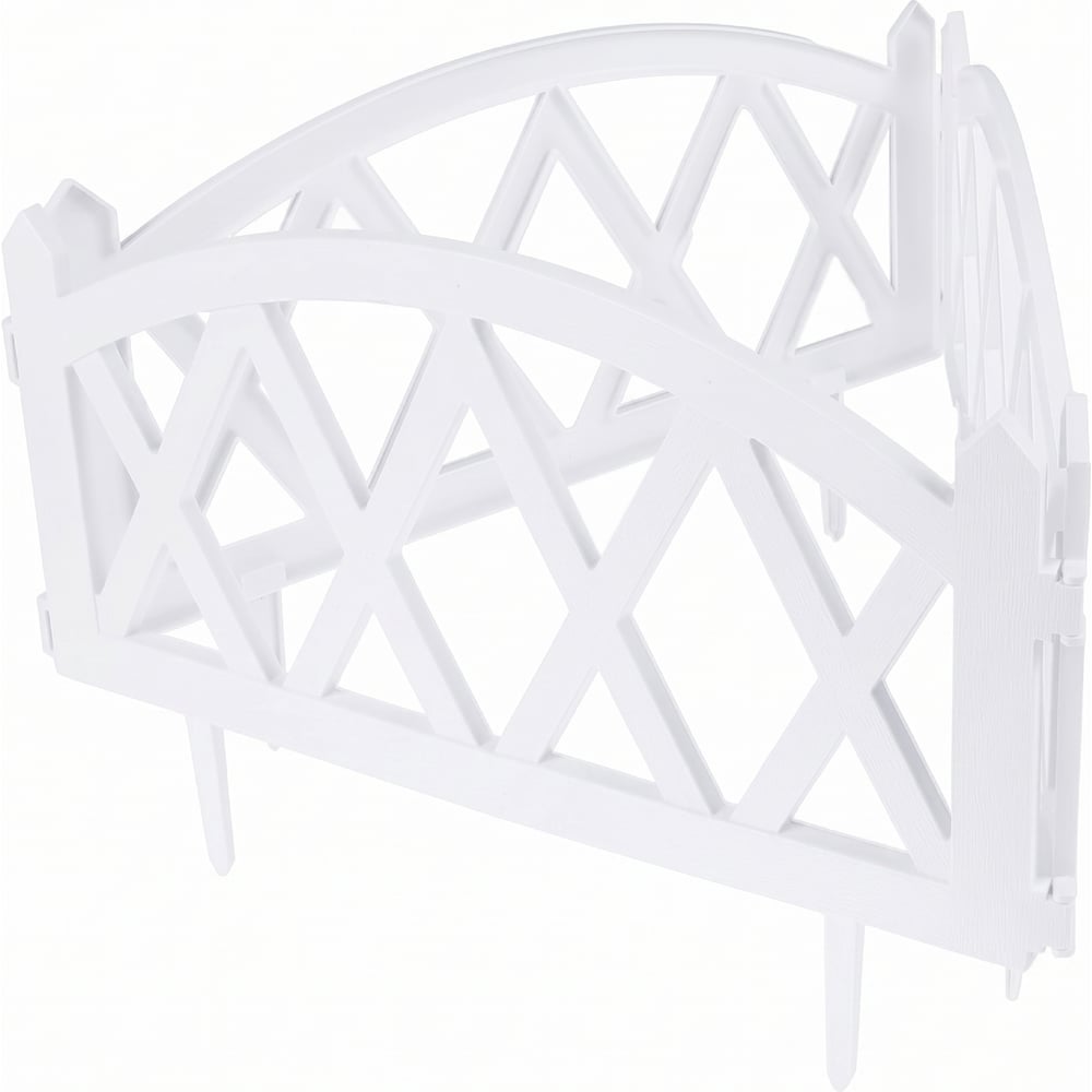 Изображение товара Садовый декоративный заборчик для клумбы ГеоПластБорд 300х26 см белый