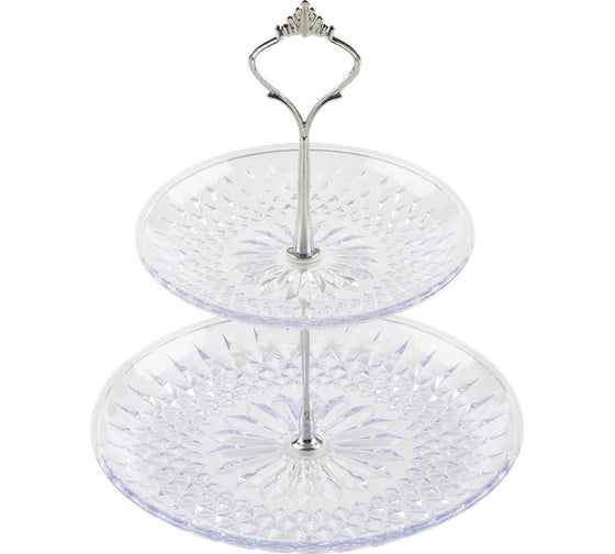 Изображение товара Двухъярусное блюдо-этажерка Mallony CAMILLA пластик 103799