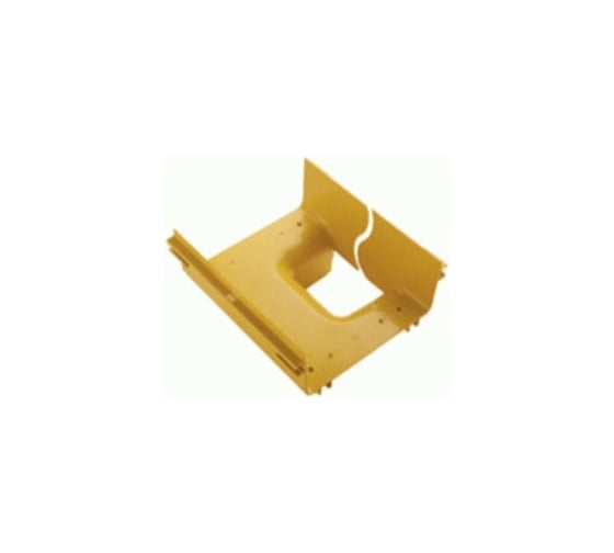 Изображение товара Крышка вертикального отвода LANMASTER с лотка 240 мм на лоток 120 мм, желтая LAN-OT240-VT120C