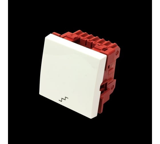 Изображение товара Переключатель 3-контактный LANMASTER одноклавишный, 45х45, значок лестиница, белый LAN-EC45x45-S1S-WH