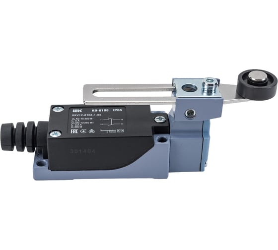 Изображение товара Концевой выключатель IEK КВ-8108 регул. рычаг с пластик. роликом IP65 KKV12-8108-1-65