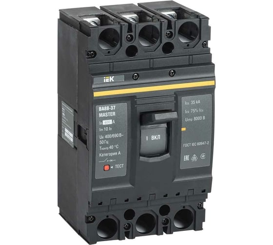 Изображение товара Автоматический выключатель IEK ВА88-37 3Р 400А 35кА MASTER SVA40-3-0400-02
