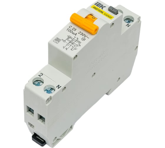 Изображение товара Автоматический выключатель дифференциального тока IEK АВДТ32МL С25 100мА KARAT MVD12-1-025-C-100