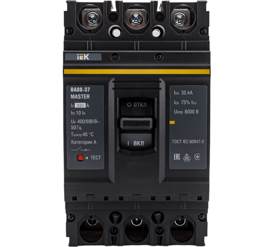 Изображение товара Автоматический выключатель IEK ВА88-37 3Р 320А 35кА MASTER SVA40-3-0320-02