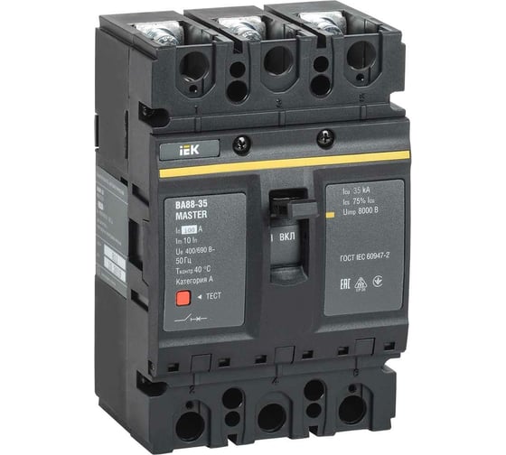 Изображение товара Автоматический выключатель IEK ВА88-35 3Р 100А 35кА MASTER SVA30-3-0100-02