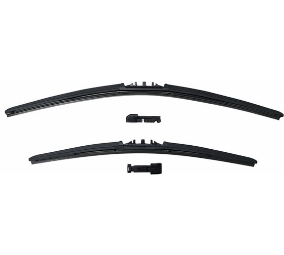 Изображение товара Комплект щёток стеклоочистителя Heyner HYBRID 2 шт (60 см и 48 см) + адаптер PINCH TAB 2 шт, 20200