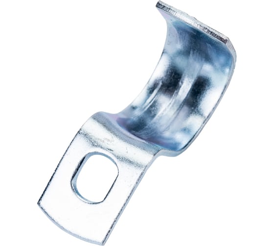 Изображение товара Оцинкованная скоба с одним отверстием Экопласт для трубы D16 мм, 5 шт. 43716-5